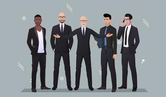 Business Characters In Suit for Landing Page And Web Design vector