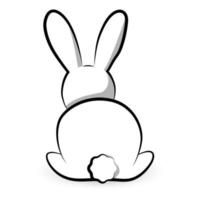 Easter rabbit line art. vector