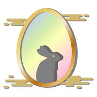 Easter Egg Frame and Rabbit.