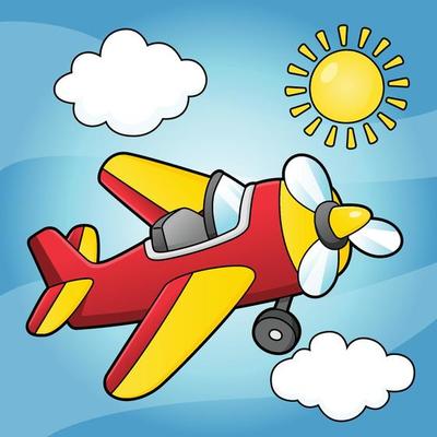 Vector Illustration Cartoon Plane Vector Art & Graphics 