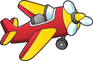 Propeller Plane Cartoon Clipart Illustration vector