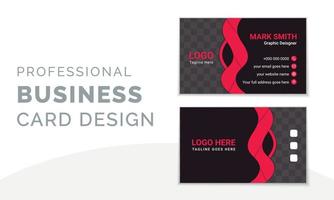 Stylish modern business card design template. Creative visiting card print template and stationery design. vector