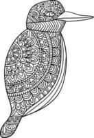 Bird Mandala Coloring Pages for Adults vector