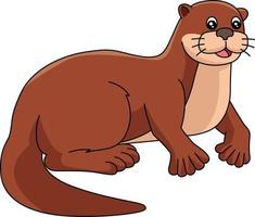 River Otter Cartoon Clipart Illustration vector