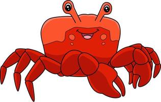 Red Jamaican Crab Cartoon Clipart Illustration vector