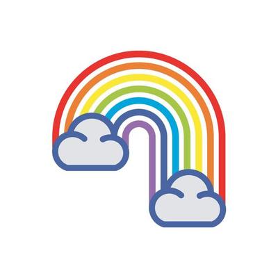 cute rainbow isolated icon vector illustration design