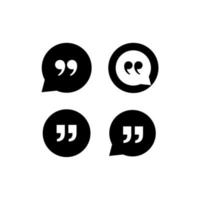 Quote icon vector in trendy template