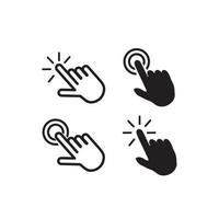Touch vector icon. Black illustration isolated on white background for graphic and web design.
