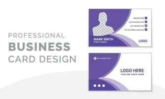 Creative modern business card print template. Double-sided creative business card template. vector