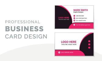 Stylish modern business card design template. Creative visiting card print template and stationery design. vector