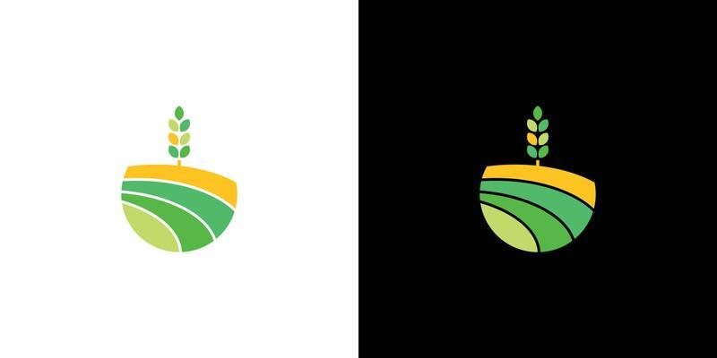 Attractive and colorful rice illustration logo design