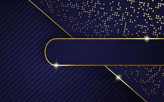 dark blue overlap layers with gold glitters vector