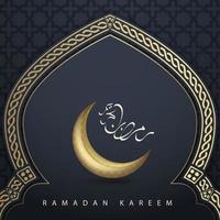 islamic Ramadan Kareem greeting card Vector illustration concept of arabic religion, Quran surah. Ramadan holiday.