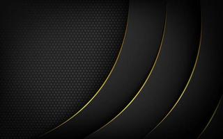 modern realistic dark background with gold line vector