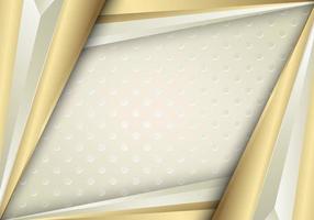 Luxury golden and white overlap layers background with glitters vector