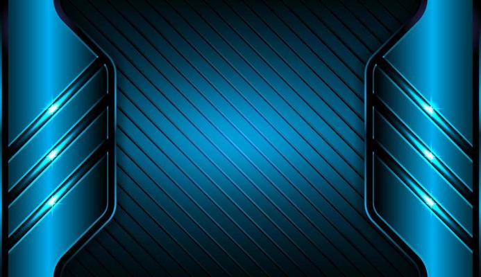 abstract metallic blue overlap layers element. realistic effect with light decoration frame layout design tech innovation concept gaming background Space on for text