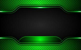 blank overlap shape layer effect decoration. abstract dark metallic green black frame layout design tech innovation concept background with glitters and light effect - vector