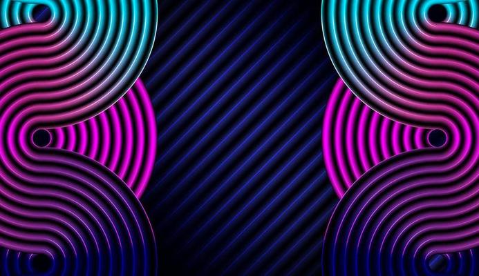 Wavy gradient color on textured background. modern concept with light line pattern . for business design space on for text - vector