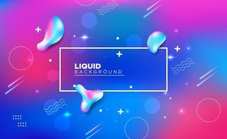 abstract Landing page template with liquid shapes effects vector