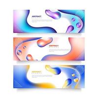 colorful Modern set of abstract liquid banners template background vector