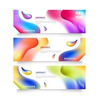 colorful Modern set of abstract liquid banners template background vector