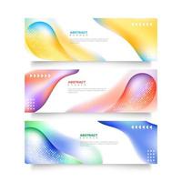 colorful Modern set of abstract liquid banners template background vector