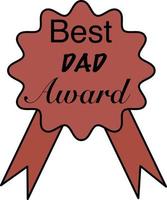 Ribbon Father's day Badge illustration vector