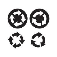 Sets of black circle arrows. Vector Icons. Graphic for website.