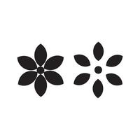 conjunto de vectores de iconos de flores. colección de signos de ilustración de jardín. símbolo o logotipo de la flora.