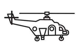 helicopter icon. Helicopter. monochrome icon vector