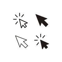 Click vector icon, cursor symbol, Hand click vector