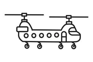 helicopter icon. Helicopter. monochrome icon vector