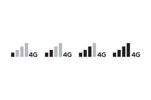 conjunto de iconos wifi inalámbricos vectoriales aislados en fondo blanco vector