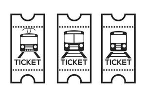 Train ticket icon, vector