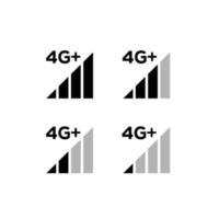 iconos wifi inalámbricos vectoriales aislados en fondo blanco vector