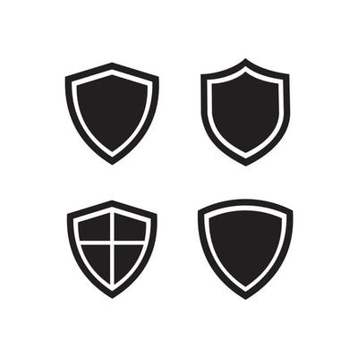 Shield icon. Shield with a checkmark in the middle Protection icon concept