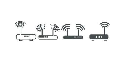 Router icon. Wireless Router Icon Vector Template Illustration Design