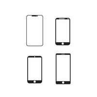 phone vector with blank white screen isolated on white background. eps 10