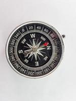 Black compass on a white background. photo