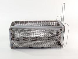 Cage mouse trap on white background