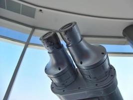 Large binoculars can be used for viewing views on tall buildings. photo