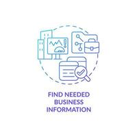 Find needed business information blue gradient concept icon. Search for work data on computer. Employee monitoring abstract idea thin line illustration. Vector isolated outline color drawing