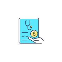 Paid sick days RGB color icon. Keep employees healthy. Decreasing employee absenteeism. Paid time off from work. Reducing flu spread. Isolated vector illustration. Simple filled line drawing