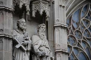 figures on church in Barcelona photo