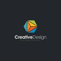 Logo Design Abstract Cube Triangle Logo abstract Logo Template Design Vector, Emblem, Design Concept, Creative Symbol design vector element for identity, logotype or icon