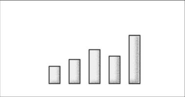 illustration animée de la courbe statistique avec une flèche grandissant montrant un objectif de profit sur de bonnes affaires. adapté pour être placé sur du contenu commercial et financier