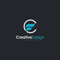 diseño inicial del logotipo cf o fc vector de diseño de plantilla de logotipo abstracto, emblema, concepto de diseño, elemento de vector de diseño de símbolo creativo para diseño creativo de identidad, logotipo o icono