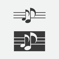 conjunto de iconos de música y notas, diseño de ilustraciones vectoriales, ondas sonoras, audio, ecualizador, abstracto, plantilla de diseño de ilustración vectorial del logotipo del conjunto de cabezales vector