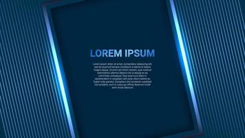 futuristic and luxury blue rectangular shape background vector