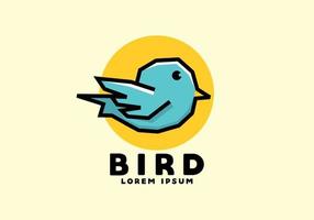 Stiff art style of little bird vector